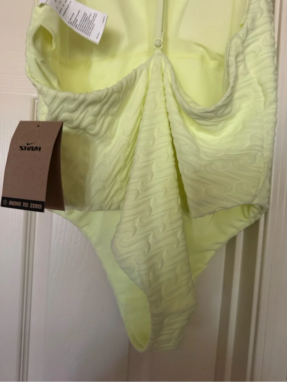 NWT Nike Women's Swoosh Link Terry Texture Y-Back One Piece Swimsuit SIZE XL